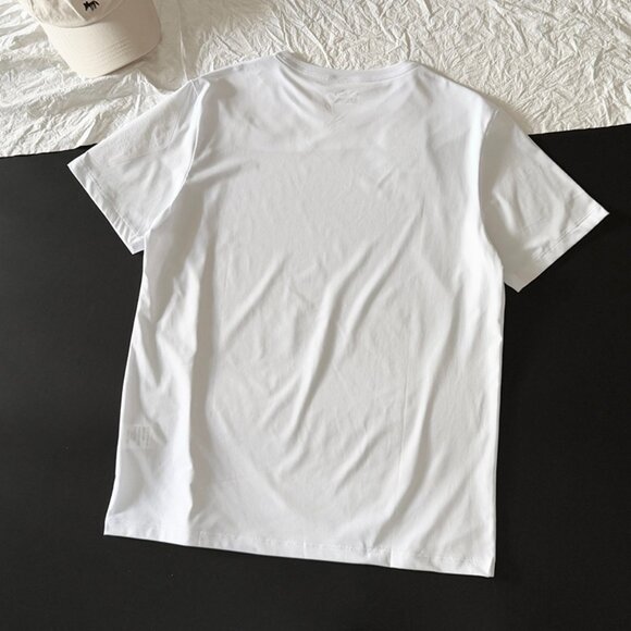 White Letter Print Crew Neck Short Sleeve T-Shirt Kolon Sport - Picture 2 of 7
